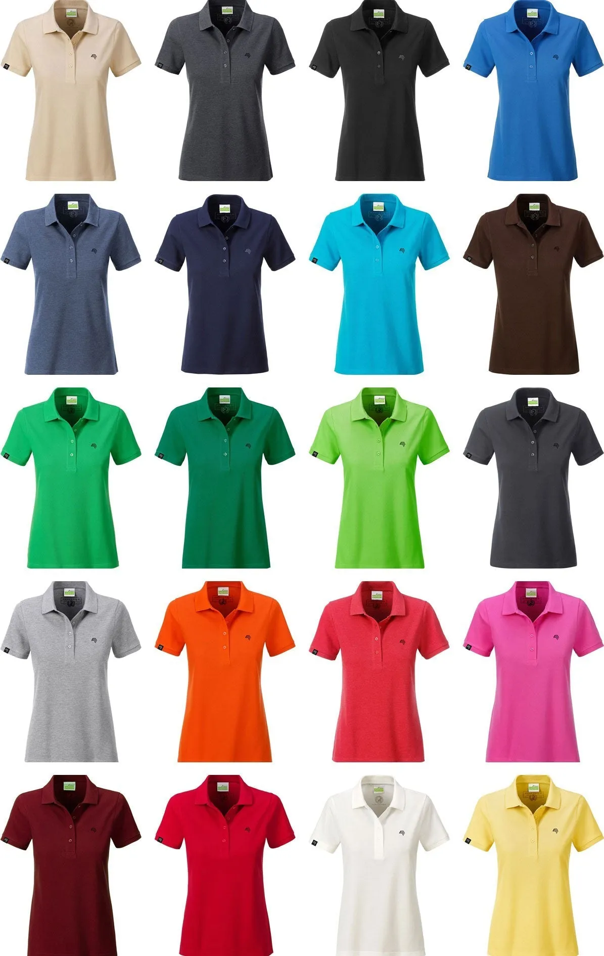 ― % ― JAN 8009/ ― Damen Bio-Baumwolle Polo Shirt - Braun [M / XL]