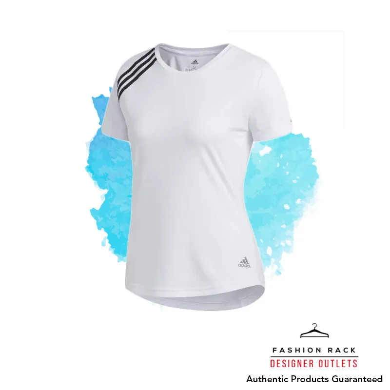 Adidas 3-Stripes Run Tee White