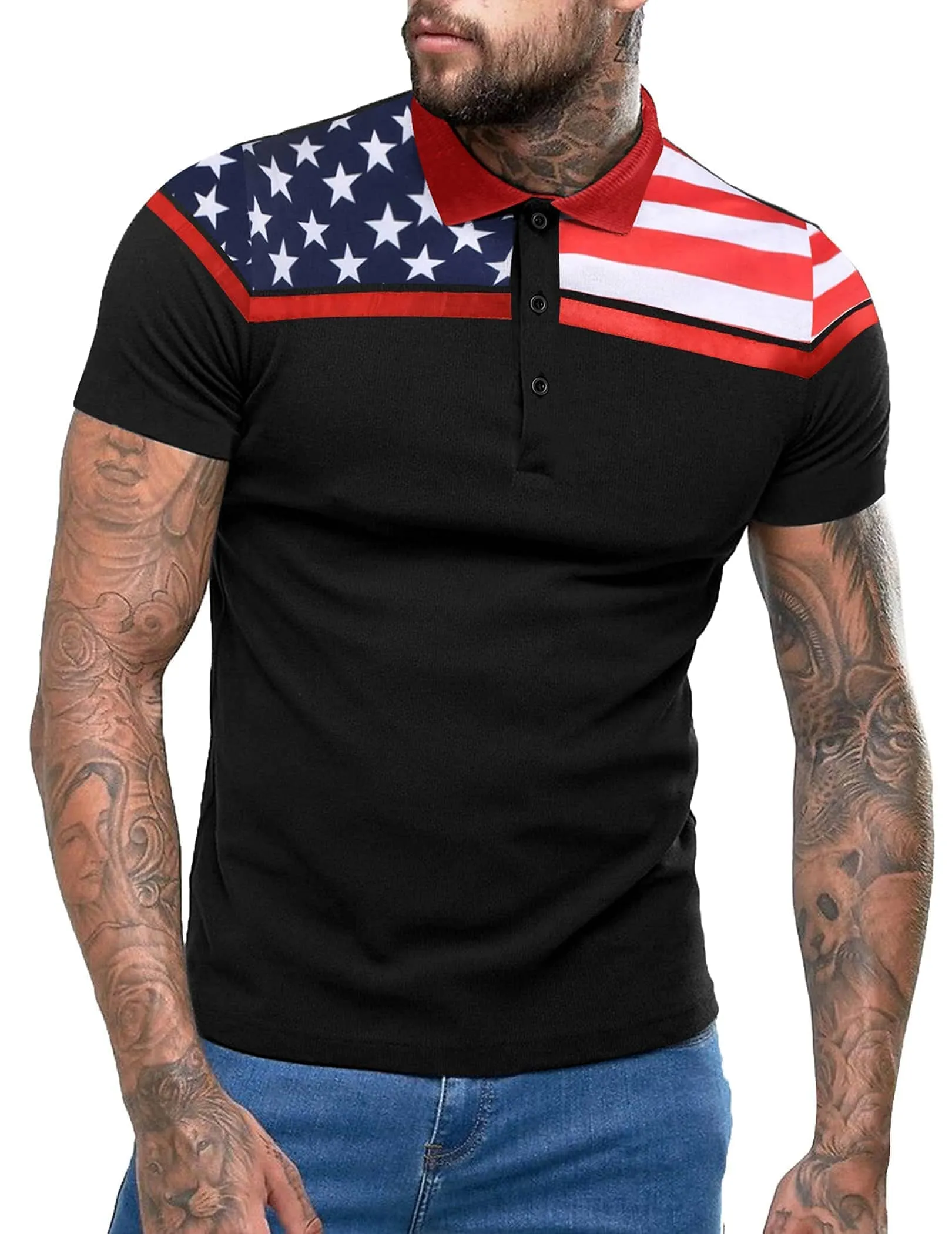 American Flag Polo Shirt (US Only)