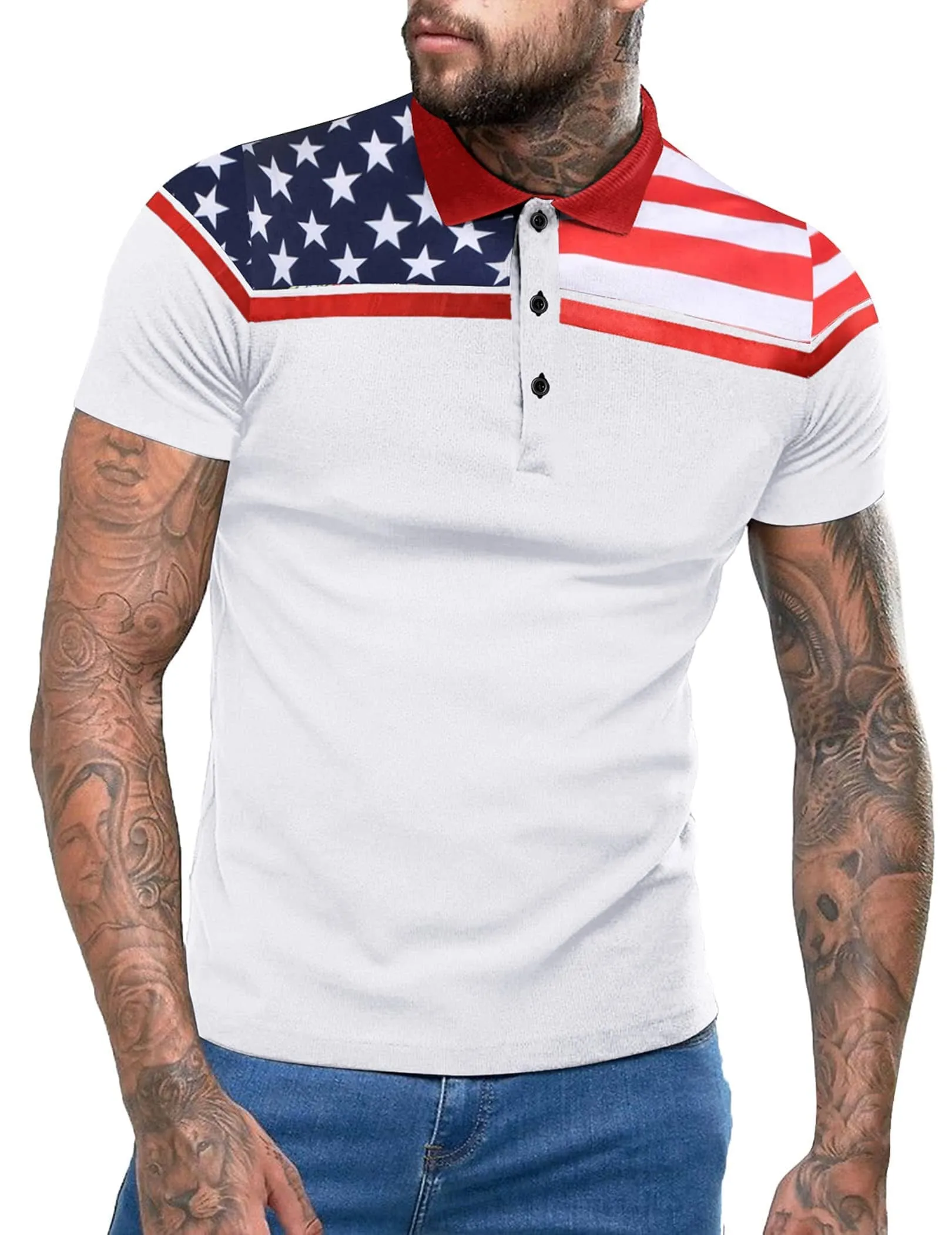 American Flag Polo Shirt (US Only)