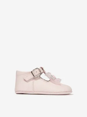 Andanines Baby Girls Leather Bow Shoes in Pink