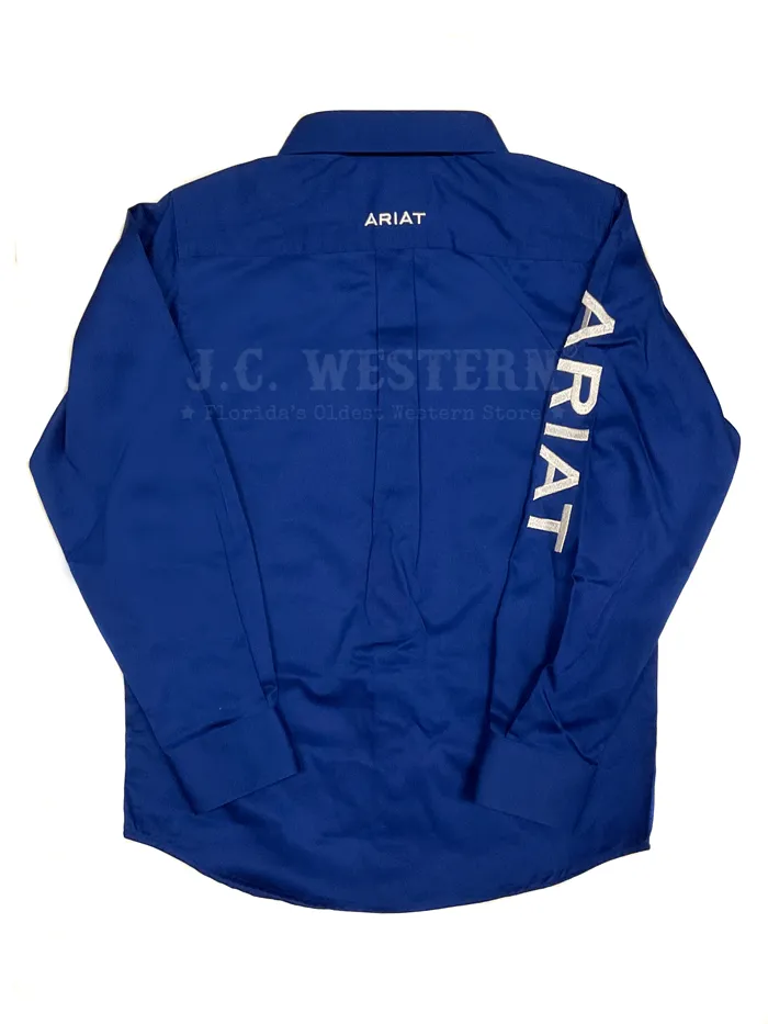 Ariat 10030164 Kids Team Logo Twill Classic Fit Shirt Ultramarine Blue