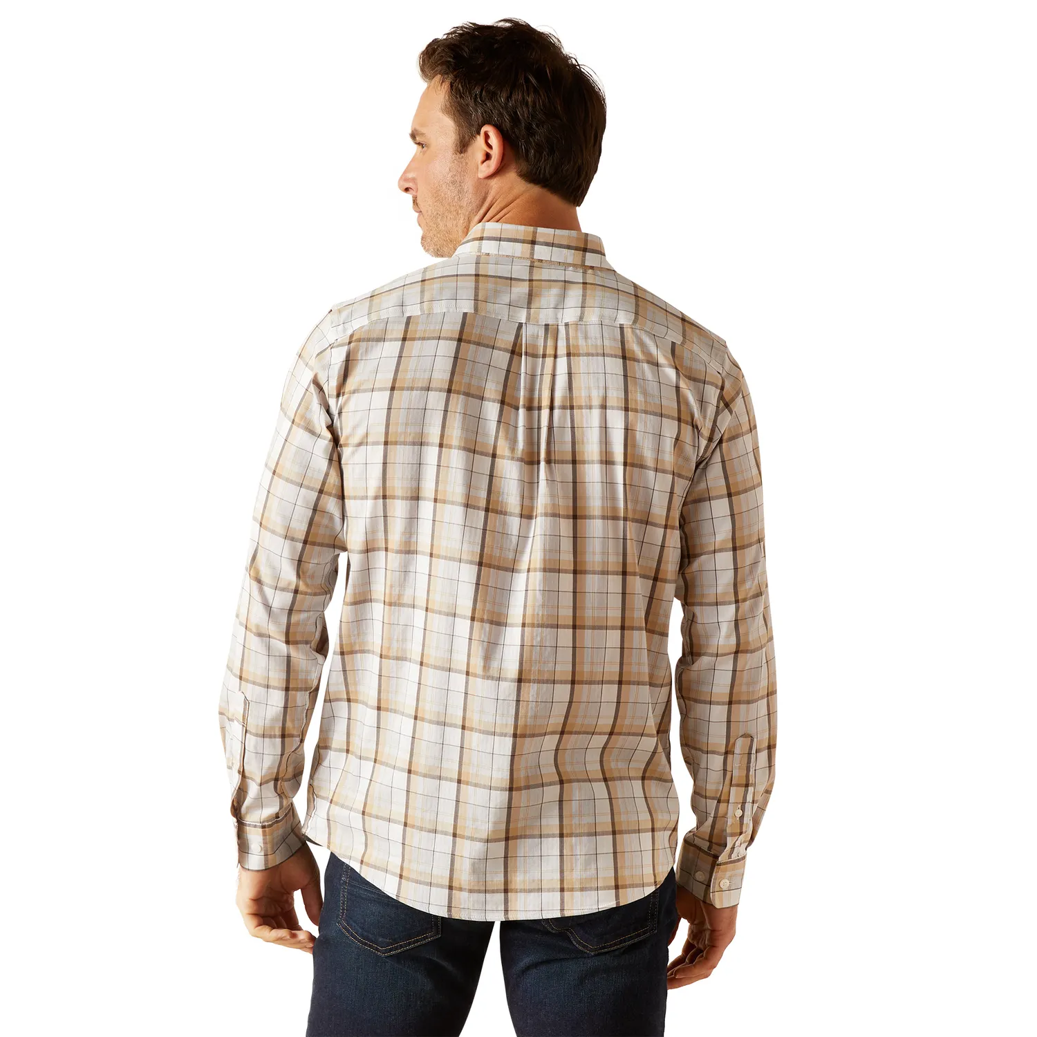 Ariat Men's Napa Long Sleeve Shirt - Tan Check