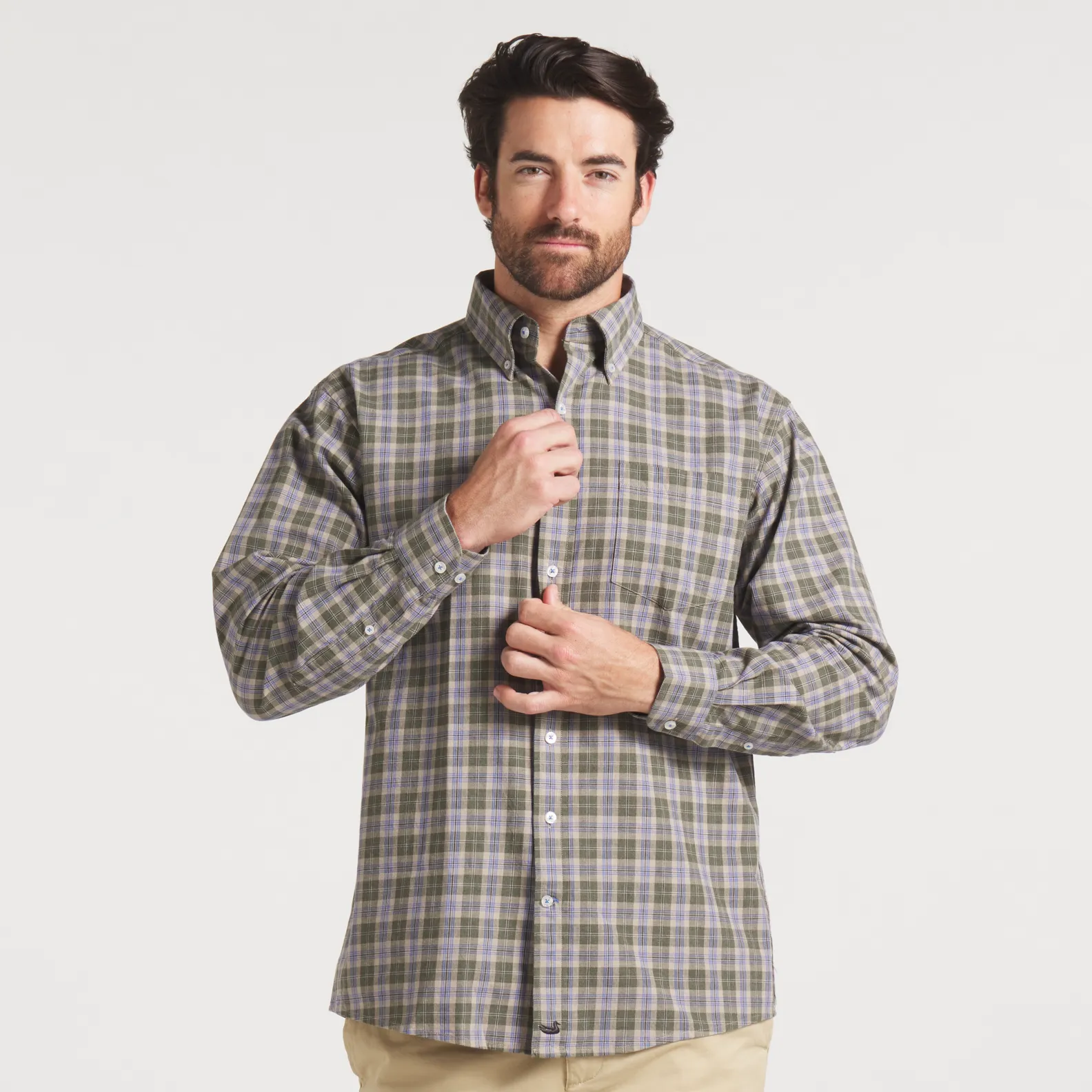 Bandera Washed Plaid Dress Shirt