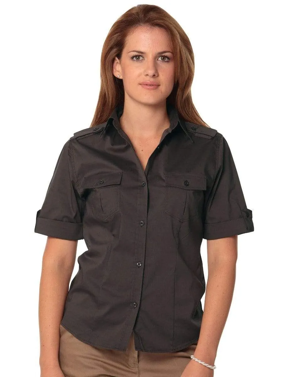 BENCHMARK Women's Short Sleeve Military Shirt M8911