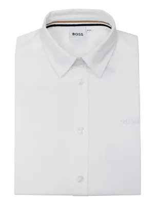 Boss Kidswear 36710 Boy's Dress Shirt-Oxford-White