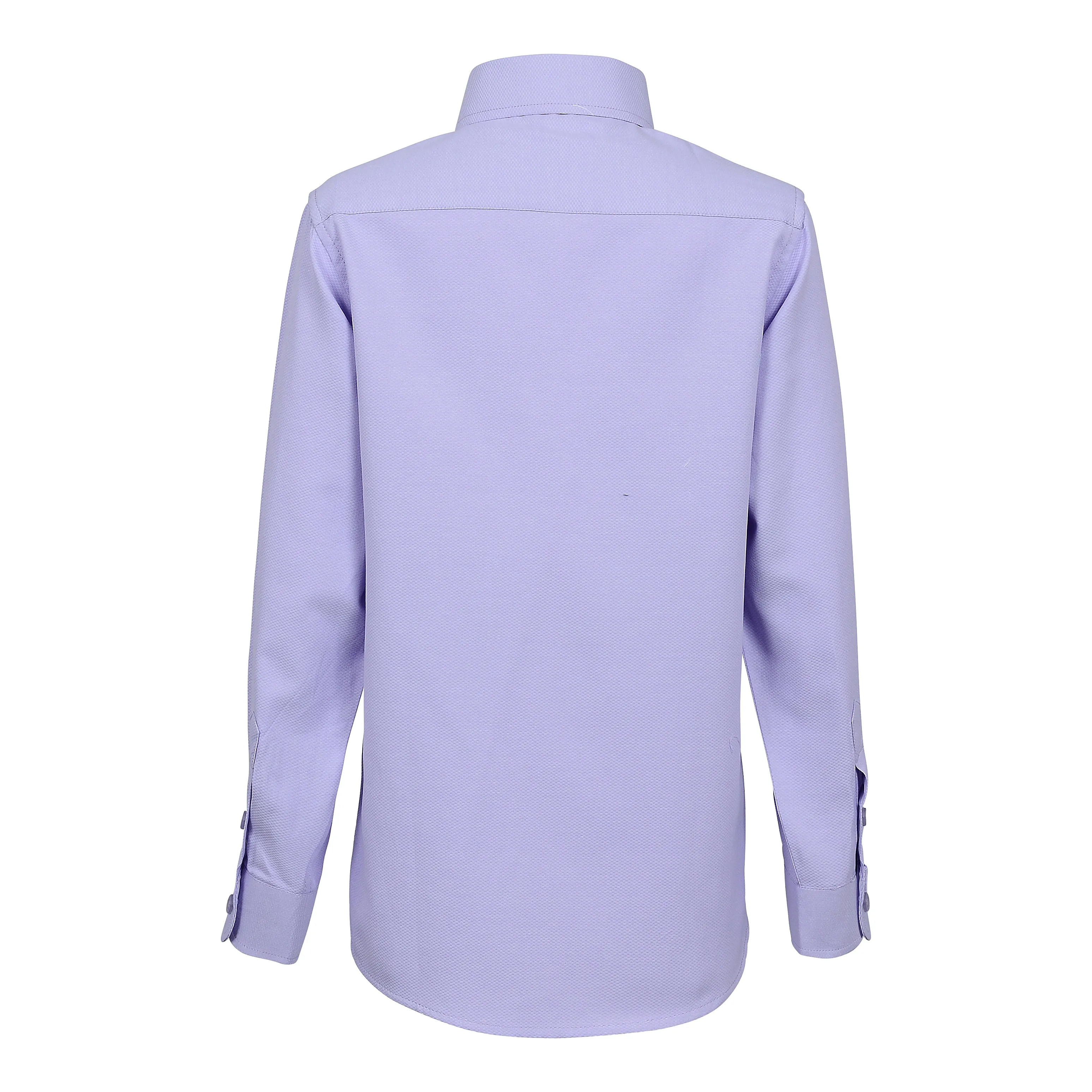 Boys Purple Textured Dress Shirt