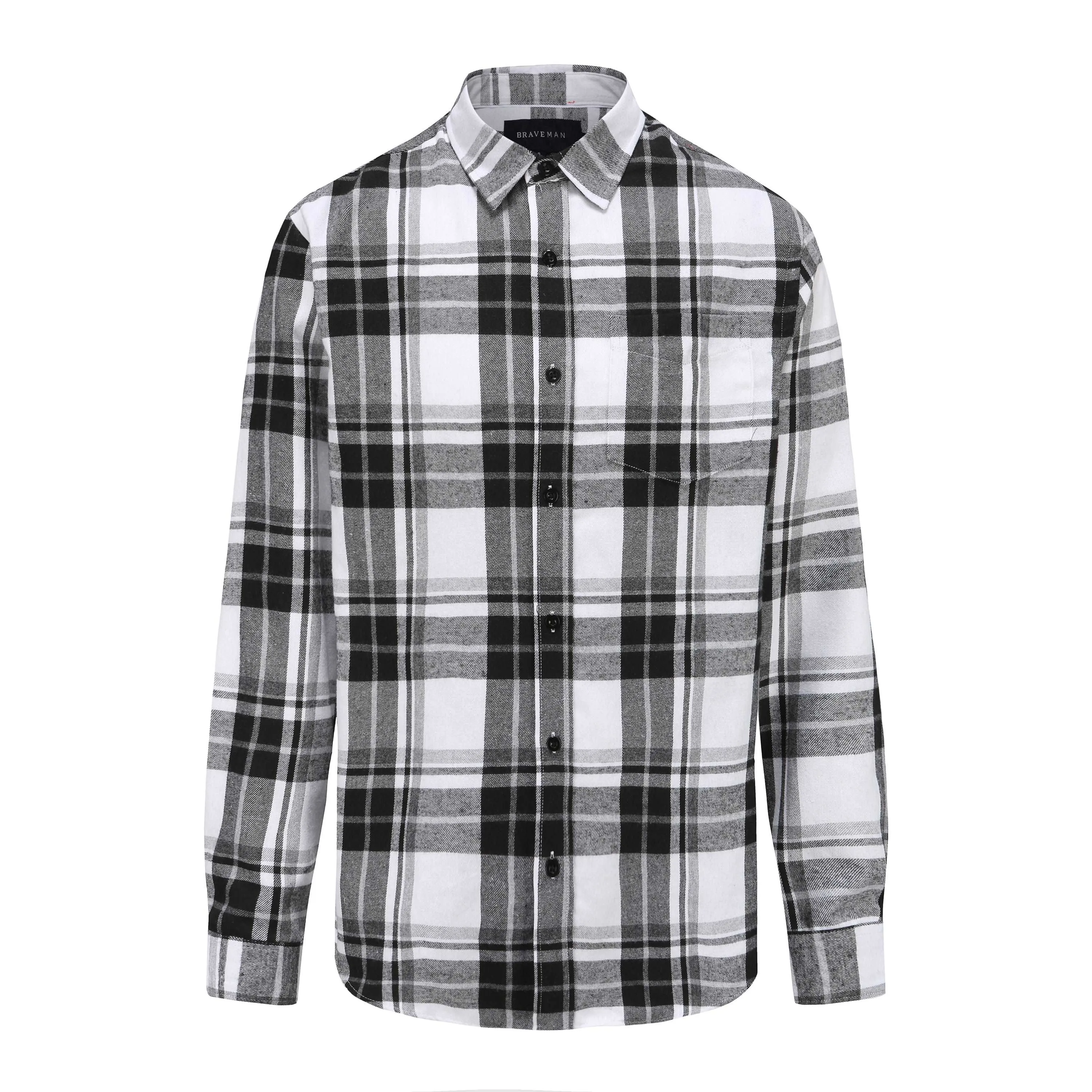 Braveman Men's Buffalo Plaid Button Down Classic Fit Flannel Shirt