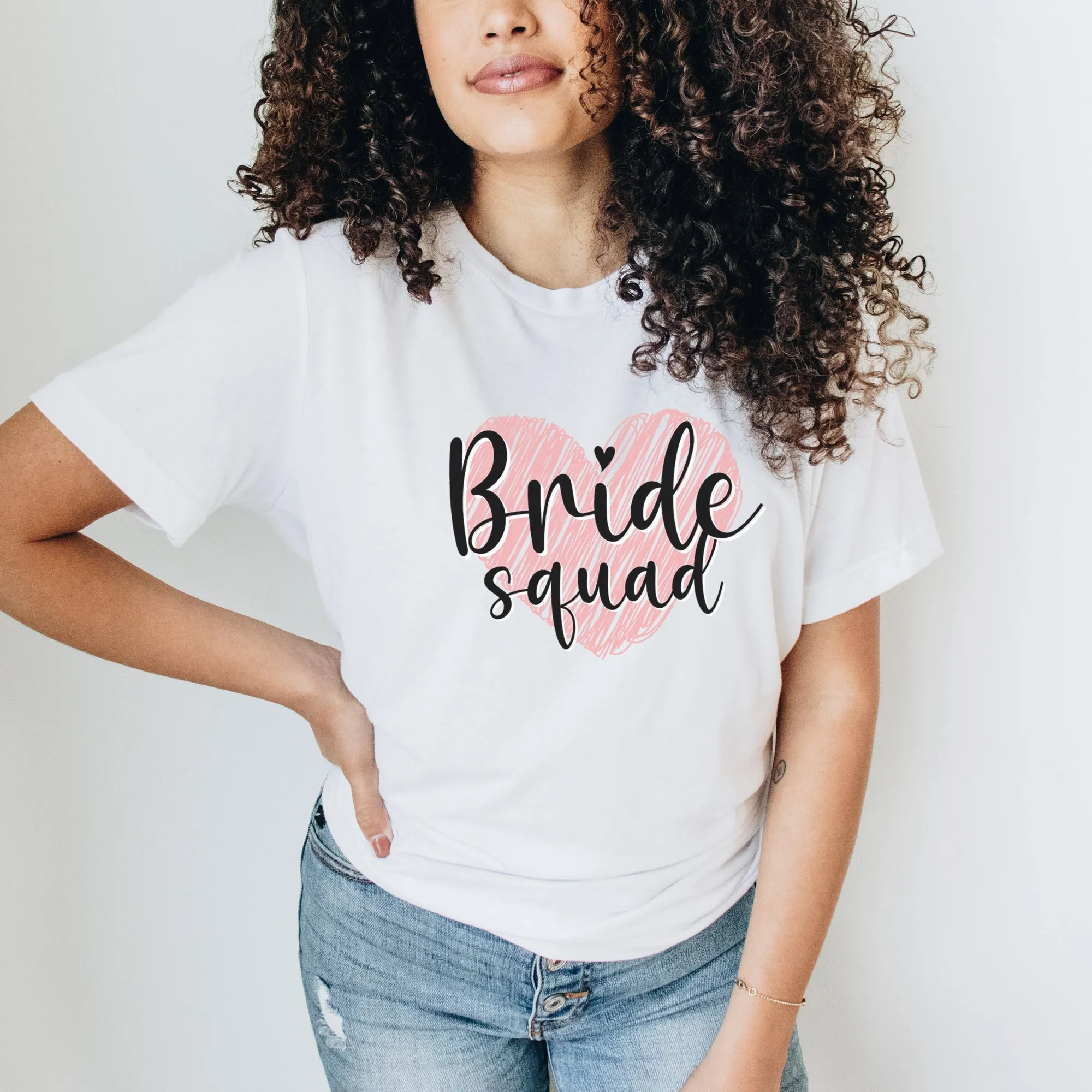 Bride Squad Heart Matching T-Shirts