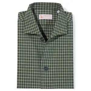 Cotton Seersucker Check Holiday Shirt