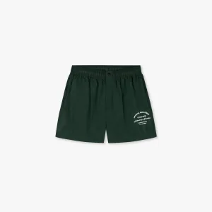 CROYEZ ENTHUSIAST CLUB SWIM SHORTS - DARK GREEN