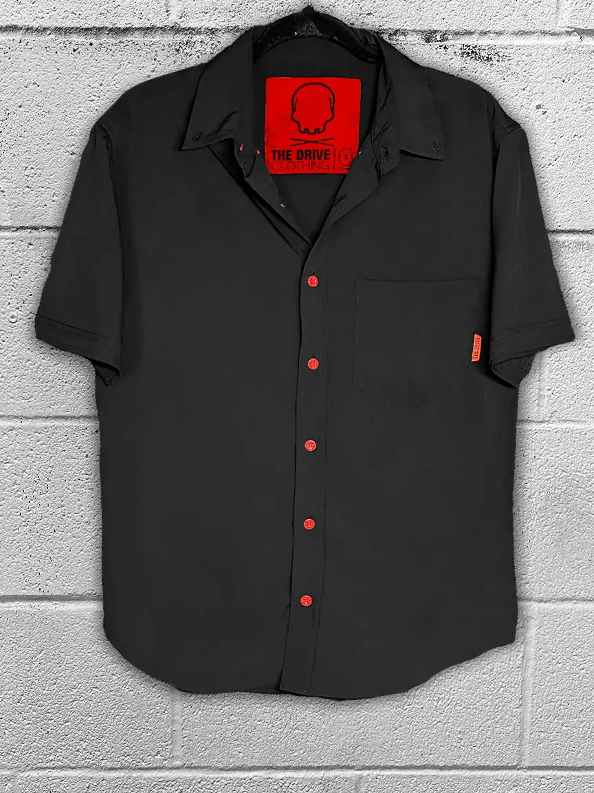 ESSENTIAL BLACK BUTTON UP