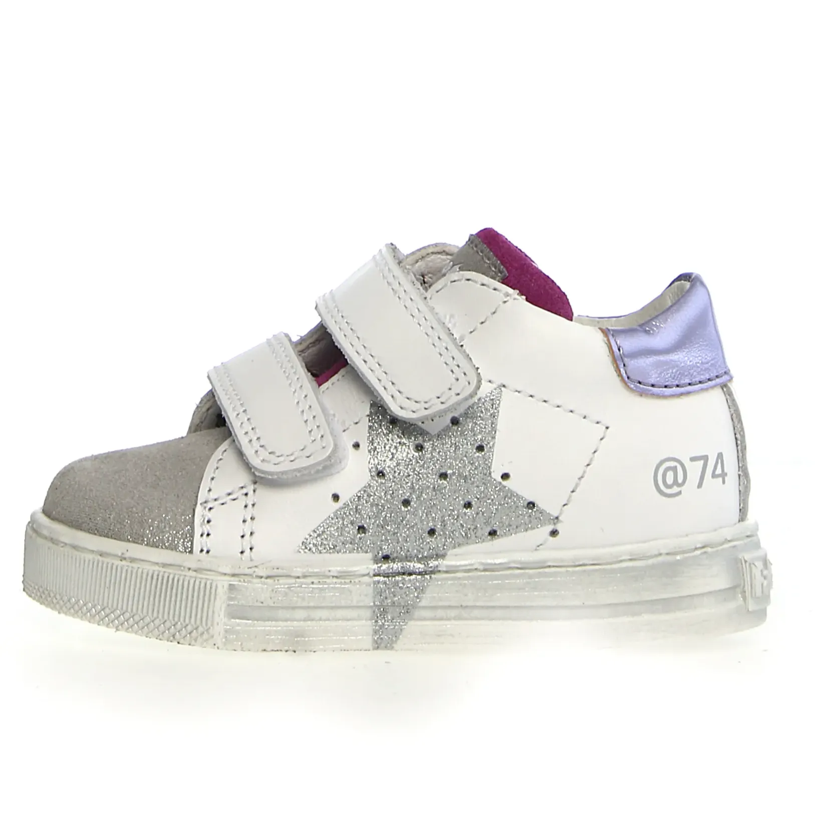 Falcotto Salazar 3 Vl Girl's Casual Shoes - White/Silver/Tulip