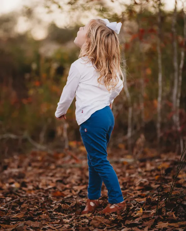 Girls Soft Cotton Jersey Long Sleeve Tee | Turquoise