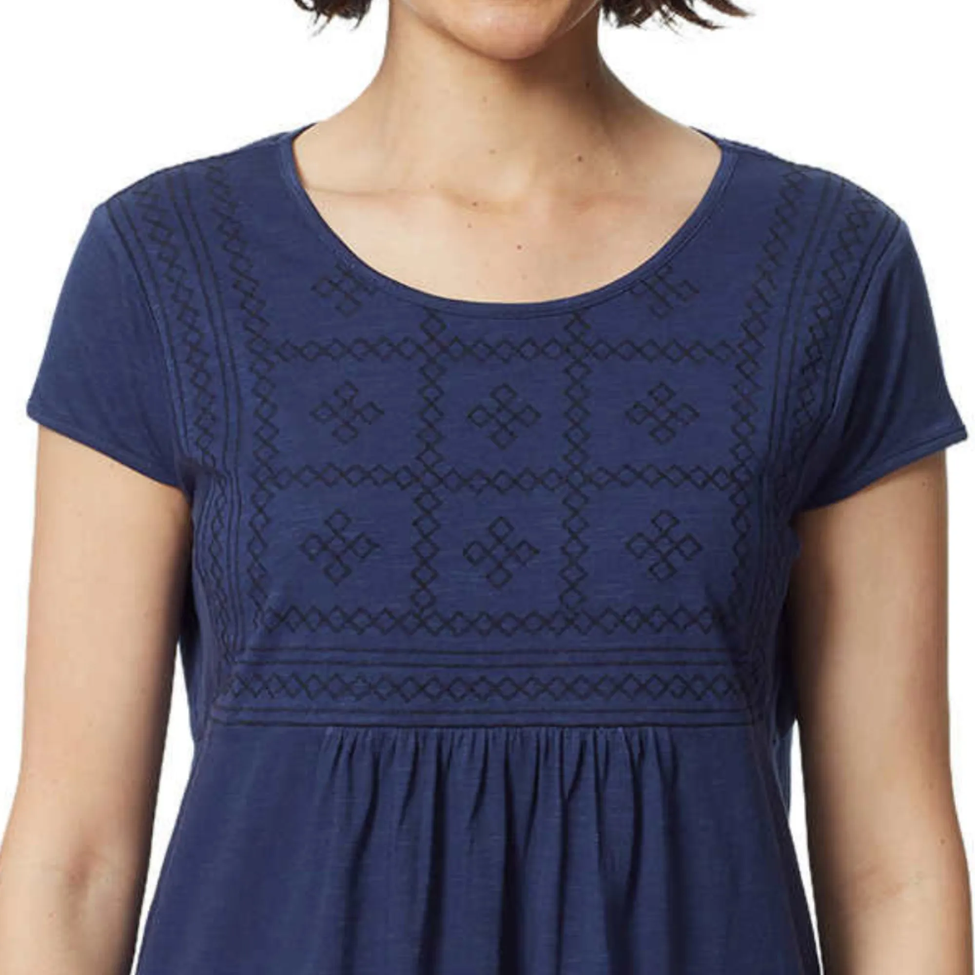 Gloria Vanderbilt Women's Plus Embroidered Relaxed Fit Tee Tunic Top