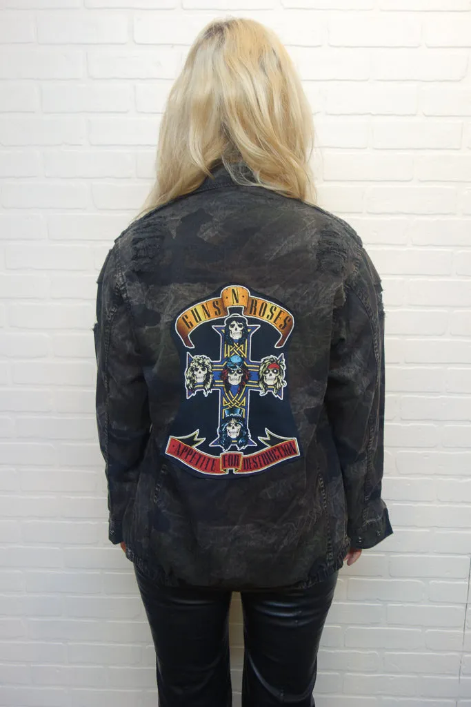 Guns 'N Roses Acid Wash Camo Jacket