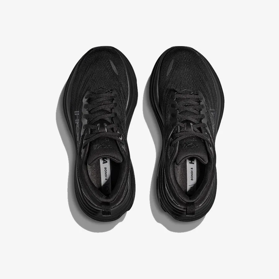 Men’s Bondi 8 Wide Running Shoes - Black | Comfort-Focused Athletic Footwear