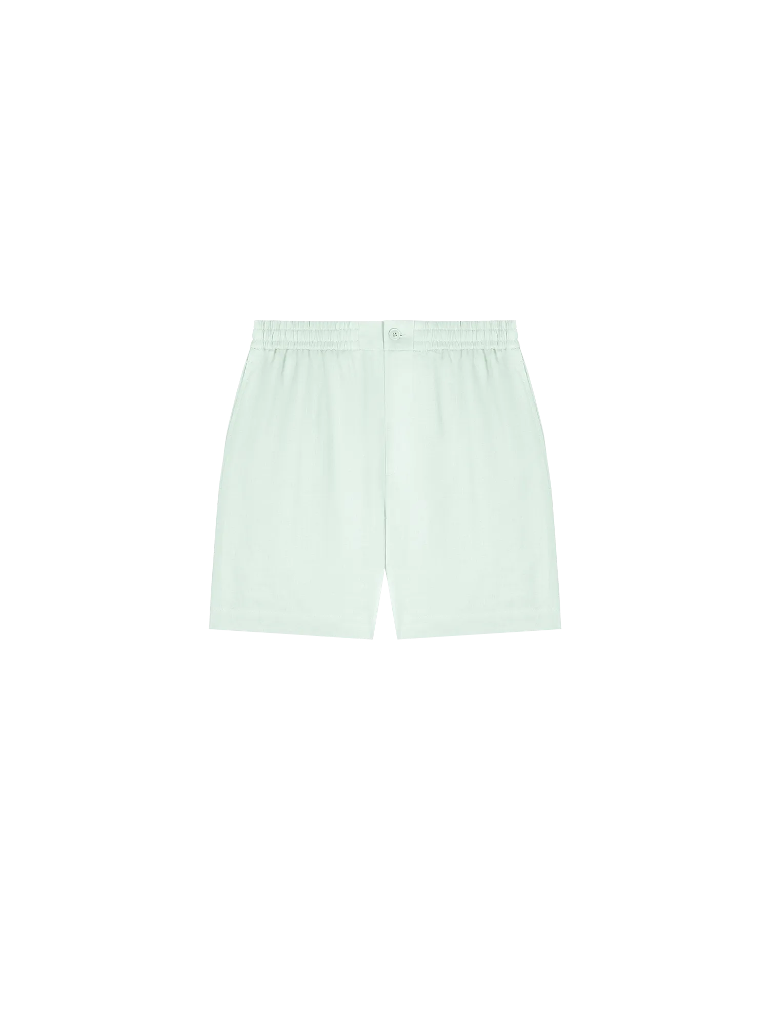 Mens DNA Linen Mid Length Shorts—opal green