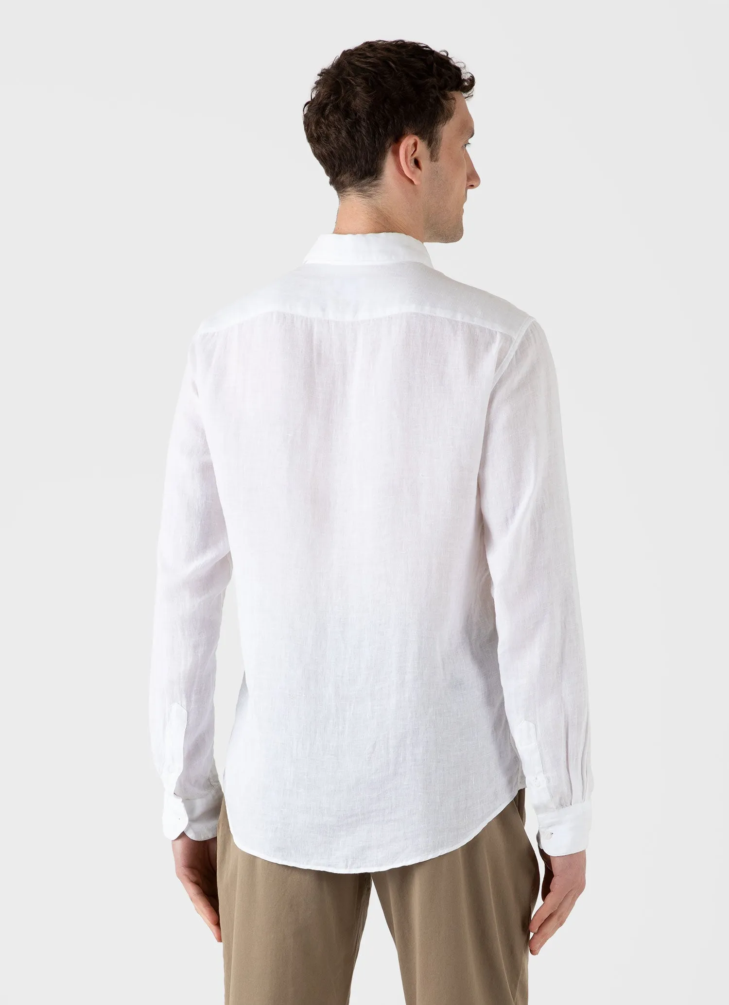 Men's Linen Shirt in White