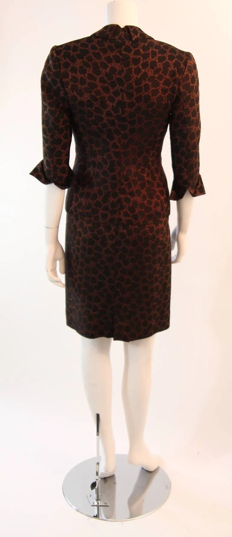 MINGOLINI GUGGENHEIM Brown and Black Beaded Couture Dress Set