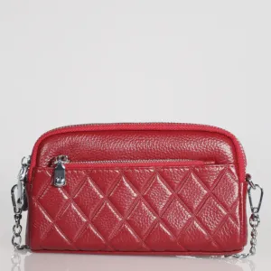 Minx Dial Up Winter Red Leather Bag