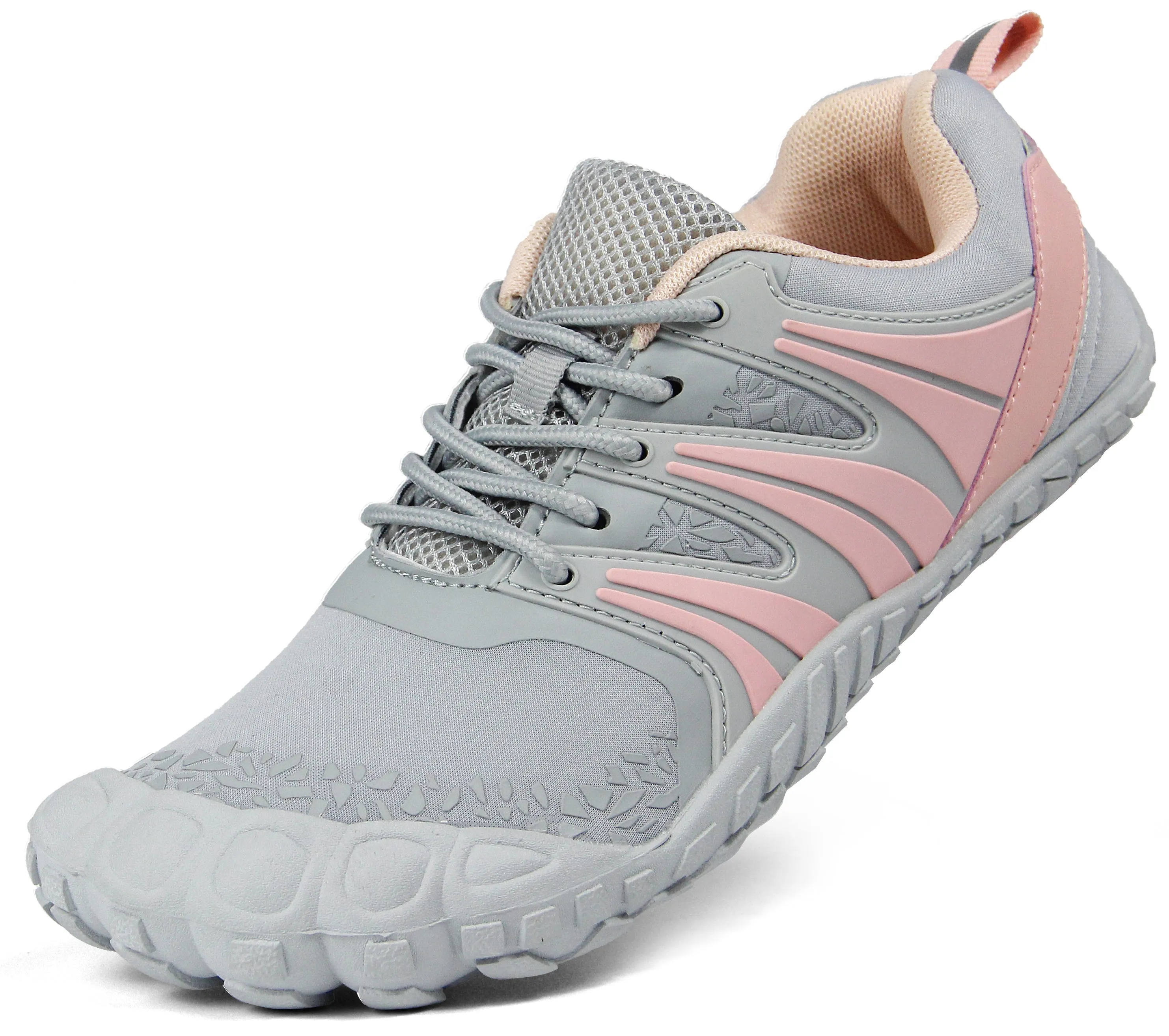 Oranginer Women's Minimalist Barefoot Shoes ZD1 - Gray/Pink