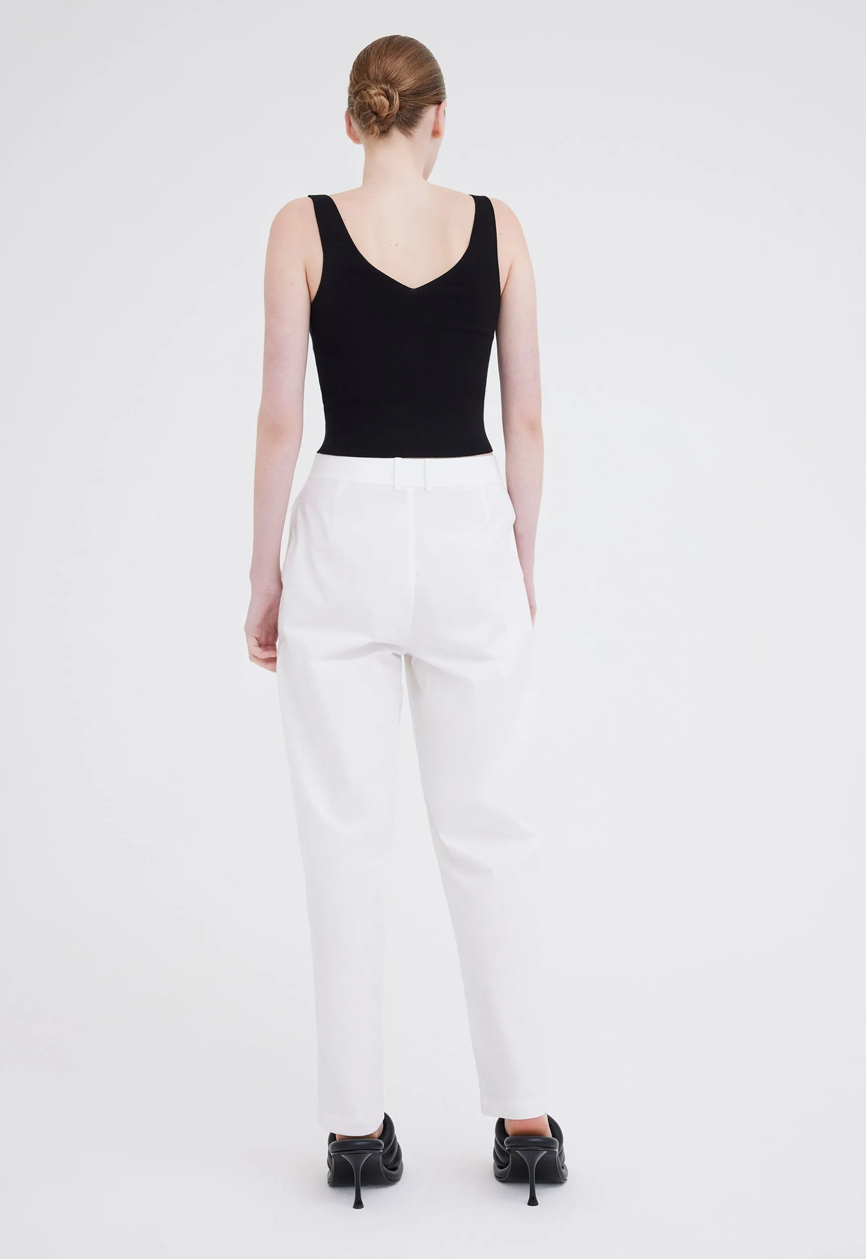 Port Cotton Pant - White