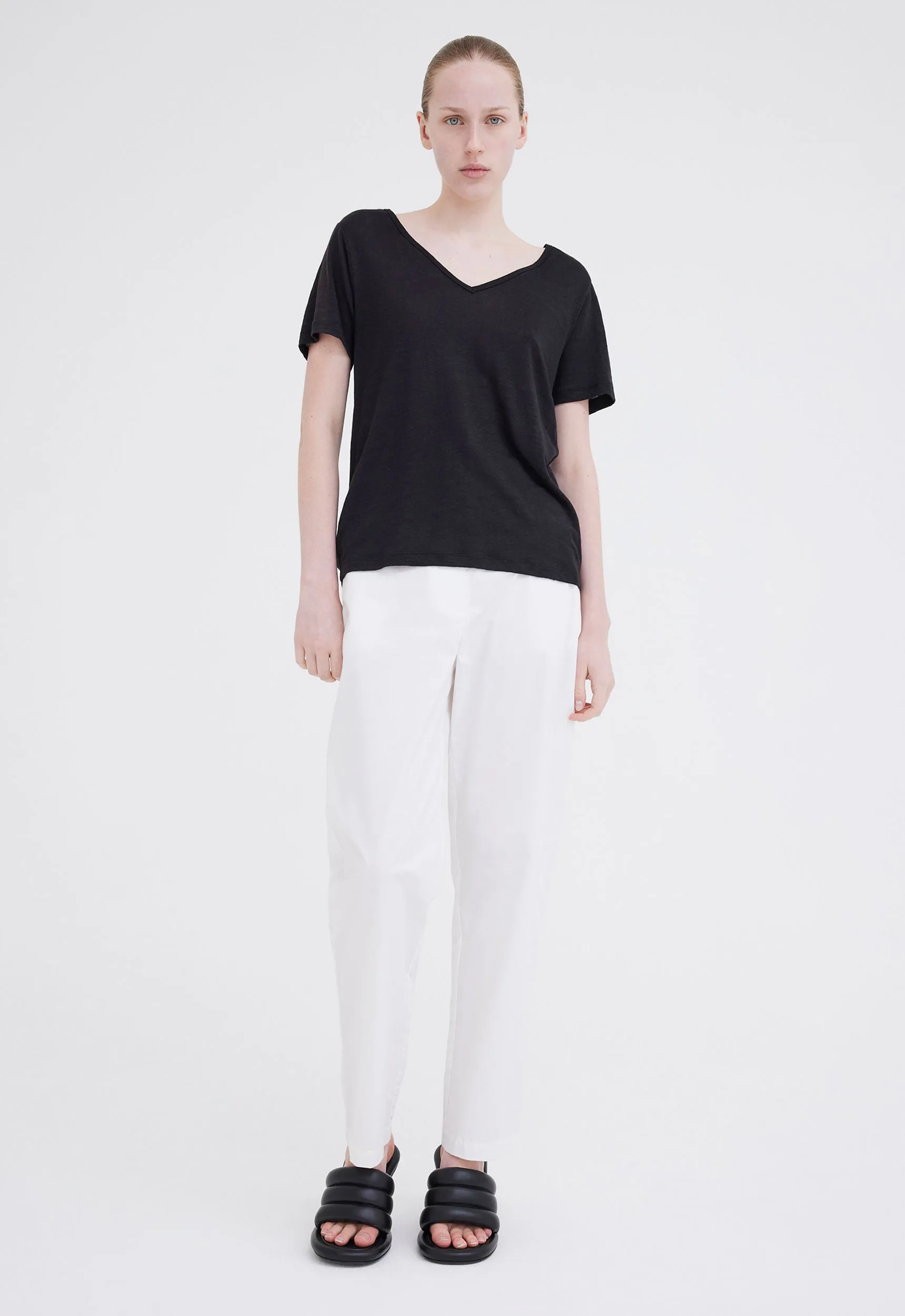 Port Cotton Pant - White