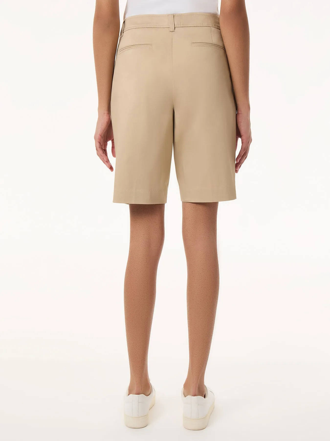 Solid Fly Front Bermuda Short