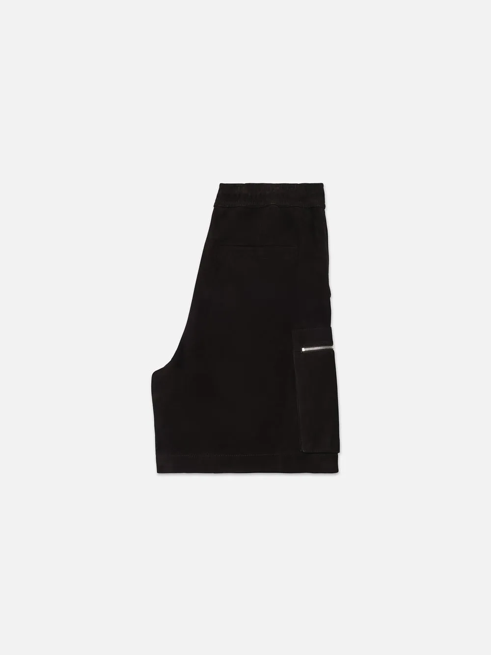 Suede Cargo Shorts -- Black