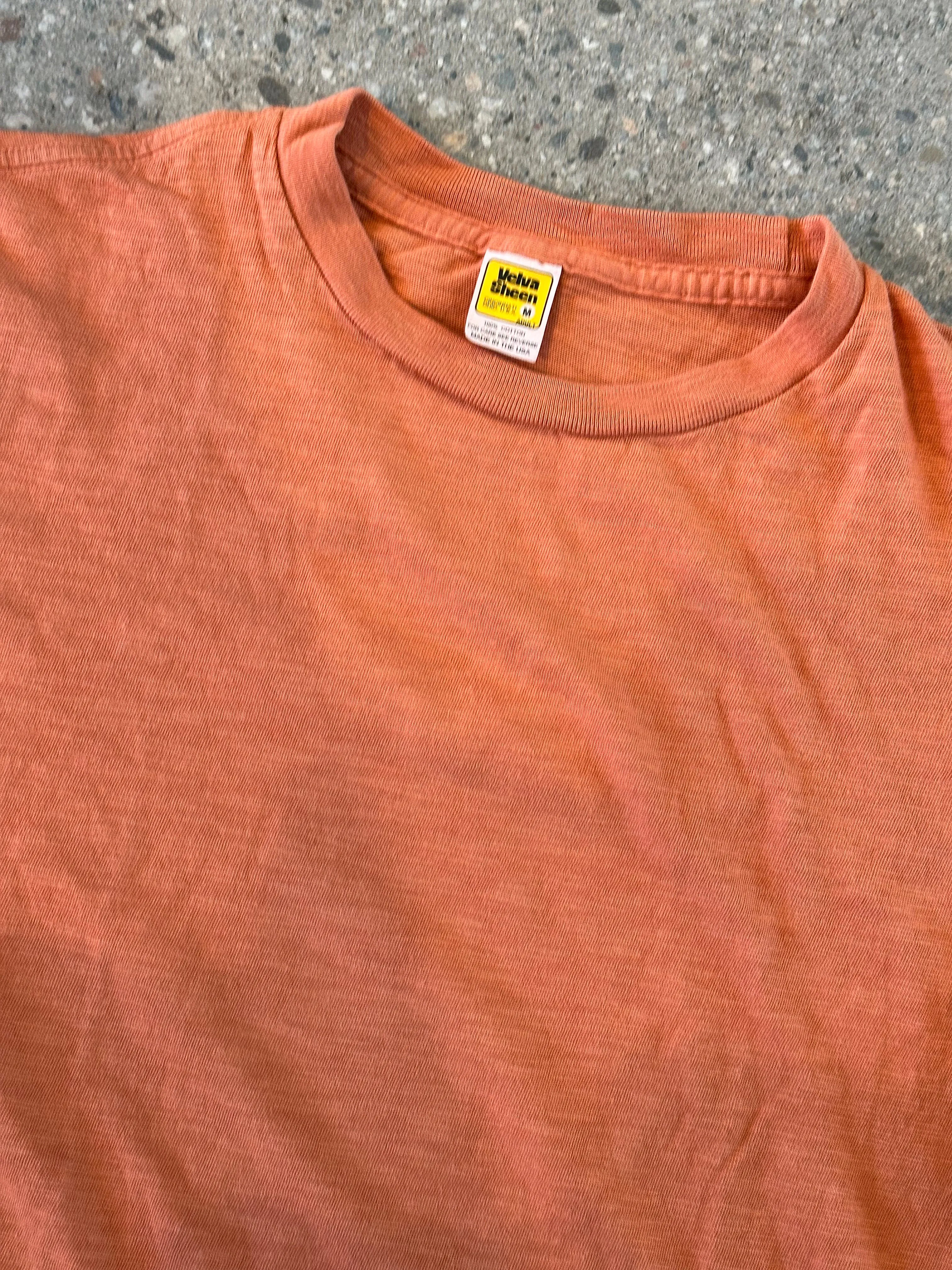 Velva Sheen Terracotta Rolled T-Shirt